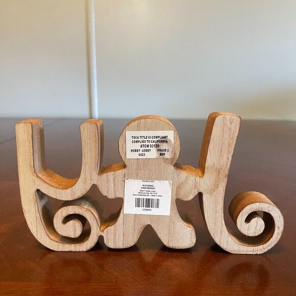 Gingerbread Joy Wooden Decorative Sign 6" Christmas Decor holiday - Picture 4 of 5